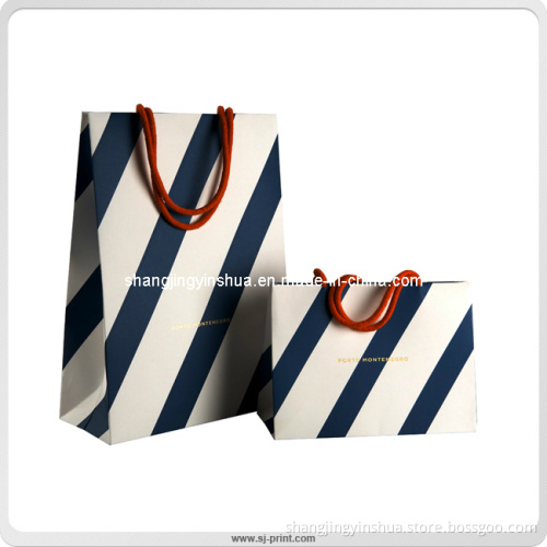 Big Size Ribbon Handle Sturdy Paper Shopping Bag